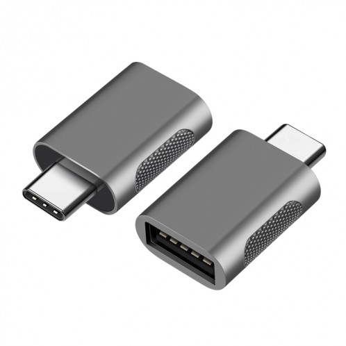 2 PCS SBT-158 USB-C / TYPE-C Homme à l'adaptateur d'alliage de zinc femelle USB 3.0 (noir) SH901B253-07