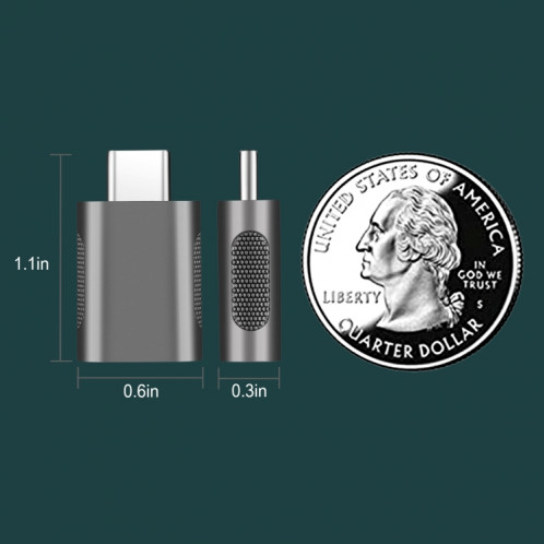 2 PCS SBT-158 USB-C / C / Type-C mâle à l'adaptateur d'alliage de zinc femelle USB 3.0 (or) SH901J679-07