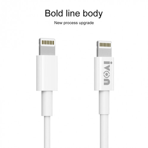 Ivon CA70 Micro USB Fast Chargement Data Câble de données, Longueur: 2m (Blanc) SI100W1288-07