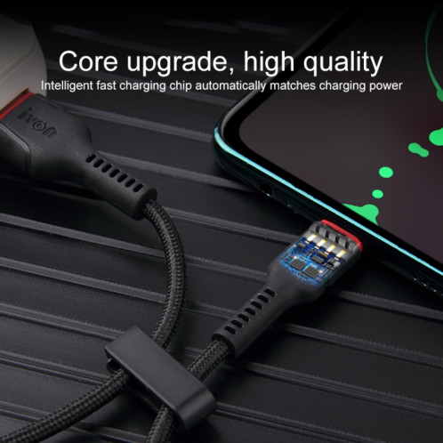 Ivon CA81 Micro USB Fast Chargement Data Câble de données, Longueur: 33cm (rouge) SI107R639-08