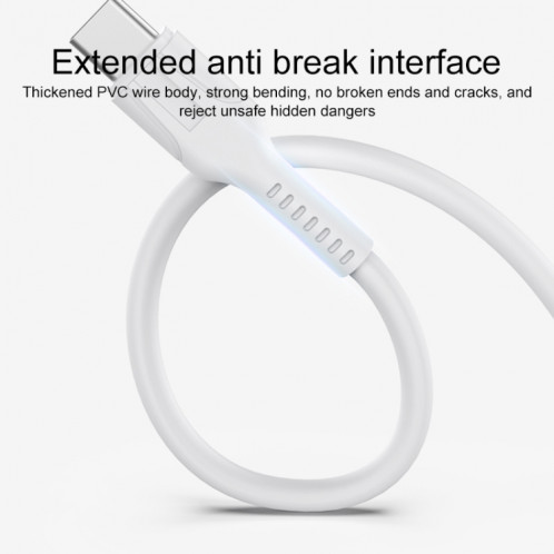 Ivon CA86 5A Type-C / USB-C Super Fast Chargement Câble de charge, Longueur: 1M (Blanc) SI109W1641-06