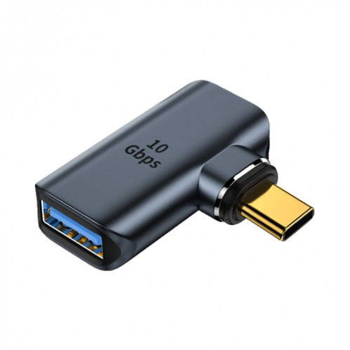Adaptateur de charge magnétique latéral USB femelle 10 Gbit/s vers USB-C/Type-C mâle (gris) SH480H671-06