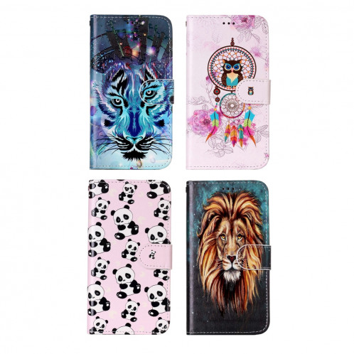 Pour iPhone X / XS Gaufré Lion Motif Horizontal Flip Case en cuir avec Holder & Card Slots & Portefeuille & Cadre photo SH632D300-07