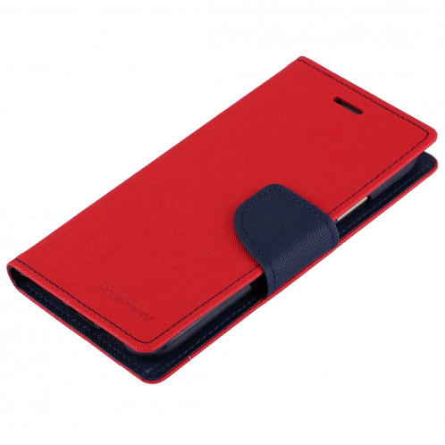 MERCURY GOOSPERY FANCY DIARY pour iPhone X / XS Cross Texture Housse en cuir horizontale avec fentes pour cartes et porte-monnaie (rouge) SH63RL862-010