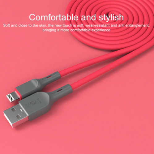 IVON CA78 2.4A Câble de données de chargement rapide USB micro USB, longueur: 1m (rouge) SI724R1370-05