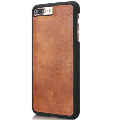 DG.MING pour iPhone 8 Plus et iPhone 7 Plus Étui de protection magnétique détachable à rabat horizontal Crazy Horse Texture avec porte-cartes et porte-monnaie (brun) SD045Z854-010