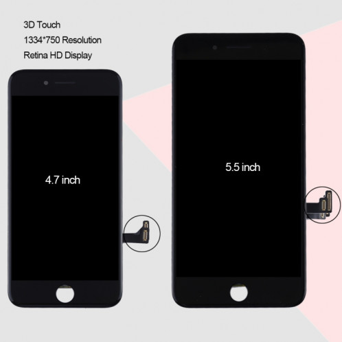 Écran LCD d'origine et numériseur complet pour iPhone 8 Plus (noir) SH224B1409-015