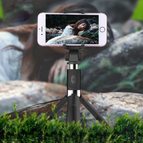 Trépied Selfie Stick à distance à obturateur Bluetooth pliable 2 en 1 pour iPhone et téléphones Android (noir) SH351B1938-014