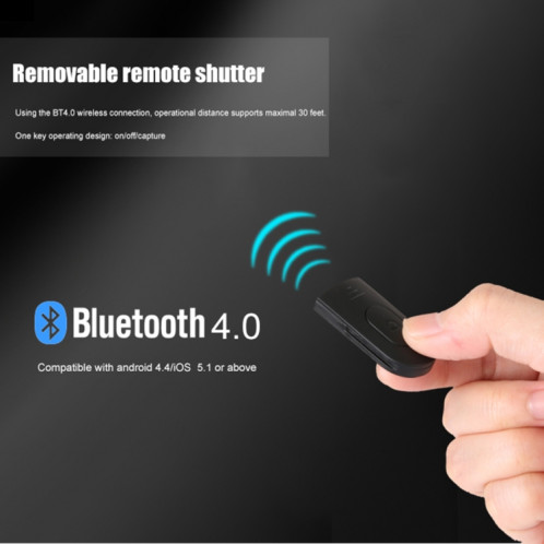 Trépied Selfie Stick à distance à obturateur Bluetooth pliable 2 en 1 pour téléphones iPhone et Android (blanc) SH351W60-014