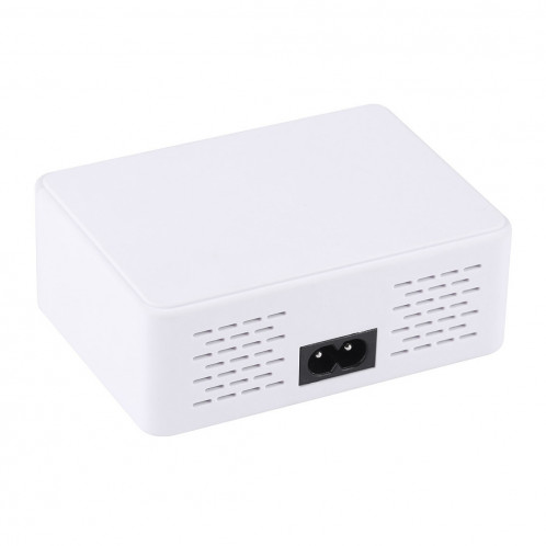 40W QC3.0 2.4A 4-USB Ports Station de charge rapide Adaptateur secteur pour chargeur de bureau avec affichage numérique LCD, prise UE SH83AW1744-08