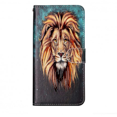 Pour iPhone 8 Plus et 7 Plus en relief Lion Motif Elephant Motif Horizontal Housse en cuir avec porte-cartes et fentes pour cartes et porte-monnaie et cadre photo SH204B1918-07