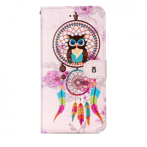 Pour iPhone 8 Plus et 7 Plus Color Dream Catcher Hibou Motif Éléphant Modèle Horizontal Étui en cuir Flip avec porte-cartes et fentes pour cartes et porte-monnaie et cadre photo SH204E1304-07