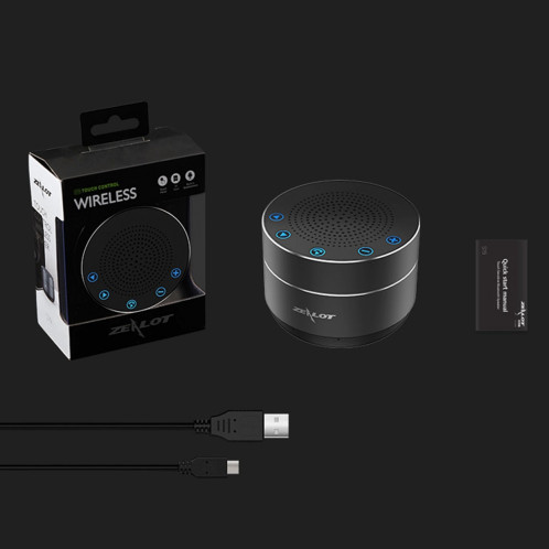 ZEALOT S19 3D Surround Basse Stéréo Touch Control Bluetooth V4.2 + EDR Haut-Parleur, Support AUX, Carte TF, Pour iPhone, Samsung, Huawei, Xiaomi, HTC et Autres Smartphones, Bluetooth Distance: environ 10m (Noir) SZ676B242-016