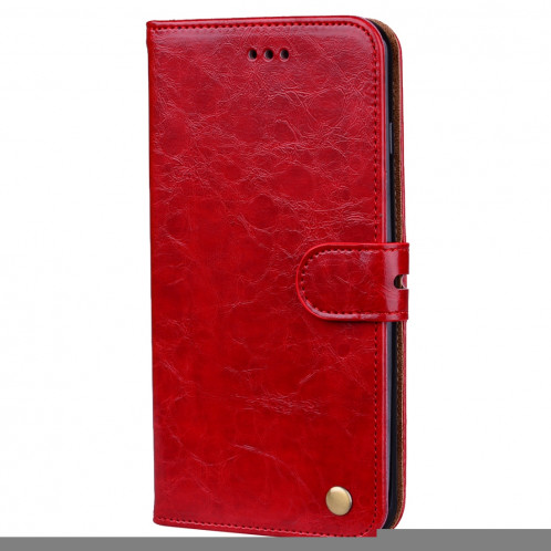 Pour iPhone 8 Plus et 7 Plus Etui à rabat horizontal en cuir avec support, emplacements pour cartes et portefeuille (Rouge) SH883R773-06