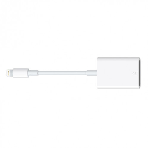 Adaptateur de lecteur de caméra 8 broches vers carte SD, prise en charge du système iOS 9.2-11, Pour iPhone, iPad (blanc) SH001W53-07