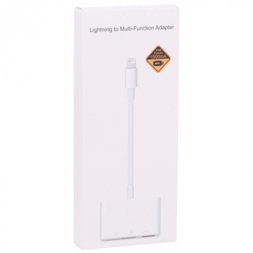 NK-1081 8 broches sur SD + TF + Adaptateur de lecteur de caméra Port USB, support IOS 9.2-11, Pour iPhone, iPad (blanc) SH002W1376-08