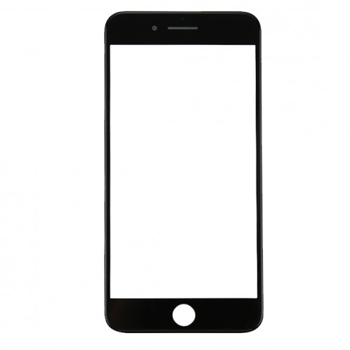 iPartsAcheter pour iPhone 8 Plus Écran Avant Lentille En Verre Extérieur avec Cadre Avant Cadre LCD (Noir) SI566B107-06