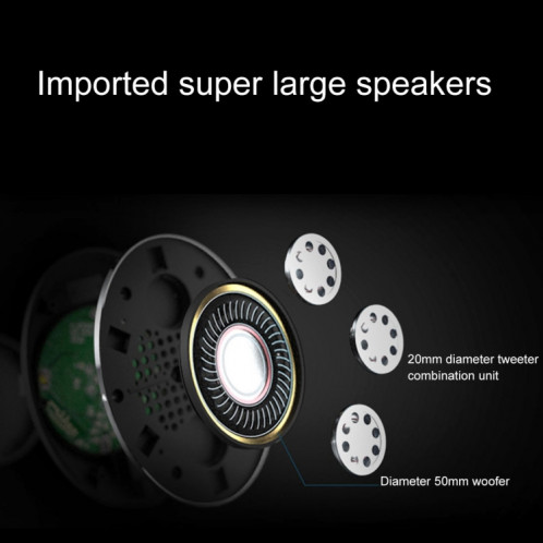 ZEALOT B570 casque de subwoofer Bluetooth sans fil filaire stéréo avec conception d'écran couleur LED et microphone HD et FM, Pour les téléphones mobiles, tablettes et ordinateurs portables, prend en charge une SZ224Z1785-015