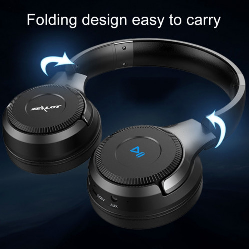 ZEALOT B26T casque stéréo filaire sans fil Bluetooth 4.0 Subwoofer avec prise de câble Audio universelle 3,5 mm et microphone HD, Pour les téléphones mobiles, tablettes et ordinateurs portables, prend en charge une SZ225B1612-016