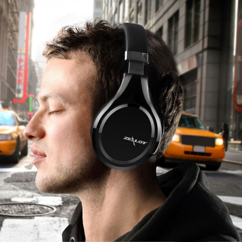 ZEALOT B21 casque stéréo filaire sans fil Bluetooth 4.0 subwoofer avec prise de câble Audio universelle 3,5 mm et microphone HD, Pour téléphones mobiles et tablettes et ordinateurs portables (Argent) SZ226S1702-016