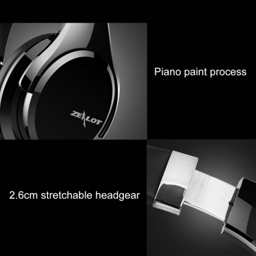 ZEALOT B21 casque stéréo filaire sans fil Bluetooth 4.0 subwoofer avec prise de câble Audio universelle 3,5 mm et microphone HD, Pour téléphones mobiles et tablettes et ordinateurs portables (Argent) SZ226S1702-016