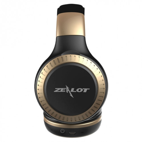 ZEALOT B20 casque stéréo filaire sans fil Bluetooth 4.0 subwoofer avec prise de câble Audio universelle 3,5 mm et microphone HD, Pour téléphones mobiles et tablettes et ordinateurs portables (Or) SZ227J1068-013