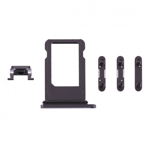 iPartsAcheter pour iPhone 8 Plus Porte-Cartes + Touche de Contrôle du Volume + Bouton d'Alimentation + Touche de Vibrateur de l'Interrupteur de Mute (Gris) SI310H643-05