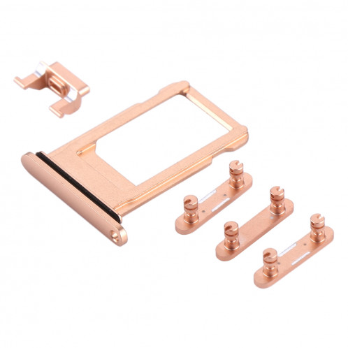 iPartsAcheter pour le plateau de carte d'iPhone 8 Plus + la clé de contrôle de volume + le bouton d'alimentation + la clé de vibreur de commutateur de mute (or) SI310J1019-05