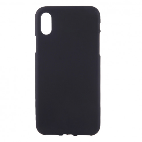 Coque en TPU souple couleur unie pour iPhone XS Max (noir) SH393B533-06