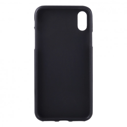 Coque en TPU souple couleur unie pour iPhone XS Max (noir) SH393B533-06