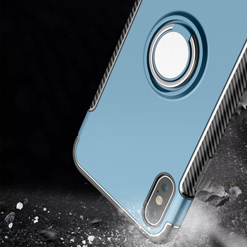 Étui de protection magnétique 360 ​​degrés bague de rotation pour iPhone XS Max (or) SH577J1038-010