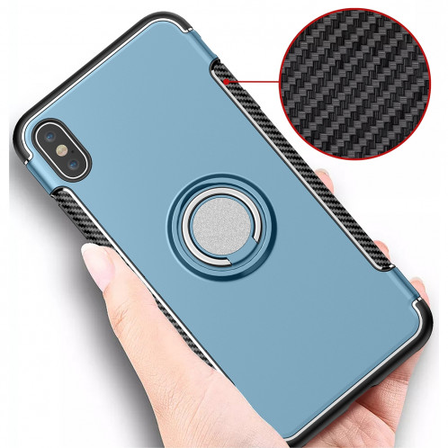 Étui de protection magnétique 360 ​​degrés bague de rotation pour iPhone XS Max (or) SH577J1038-010