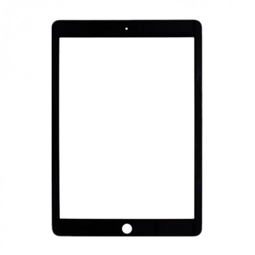Lentille extérieure en verre de l'écran avant pour iPad Air 2 / A1567 / A1566 (noir) SH080B386-04
