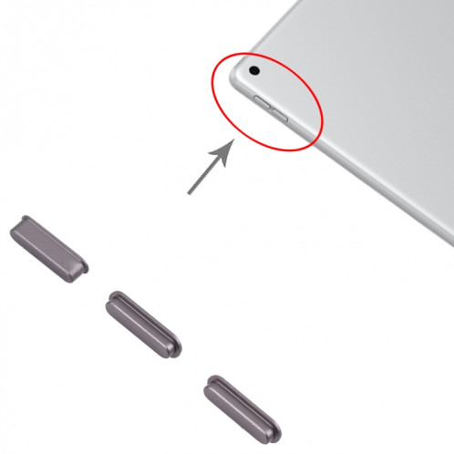 Bouton d'alimentation et bouton de commande de volume pour iPad 10,2 pouces 2019 2020 2021 (gris) SH145H1035-04