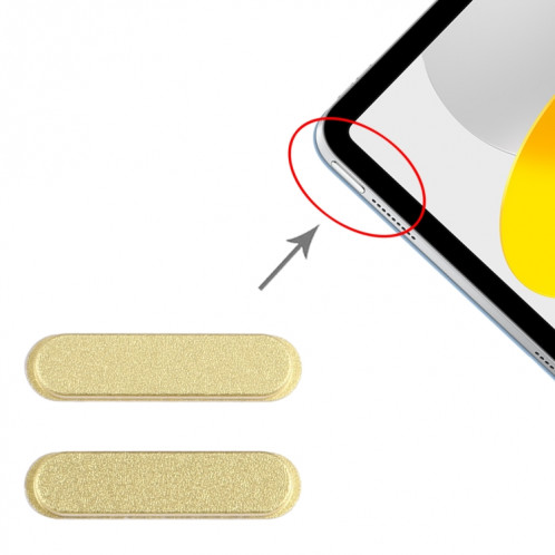 1 paire de boutons de commande d'alimentation pour iPad 2022 10,9 pouces A2696 A2757 (jaune) SH970Y680-04