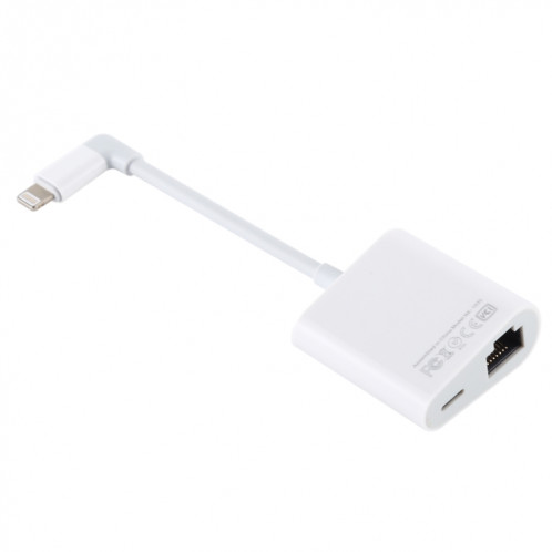 Port Ethernet NK-1035 + adaptateur de fonction mâle coudé 8 broches femelle à 8 broches (blanc) SH237W1519-07