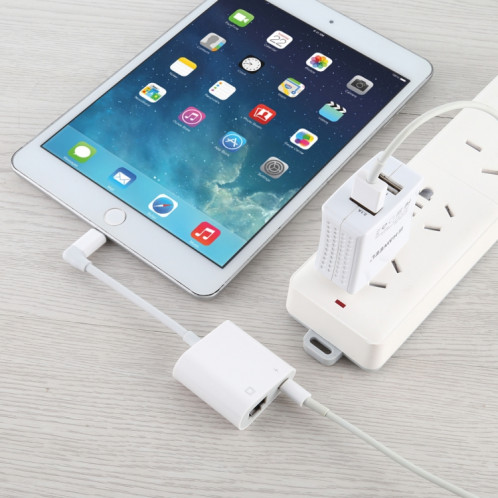 Port Ethernet NK-1035 + adaptateur de fonction mâle coudé 8 broches femelle à 8 broches (blanc) SH237W1519-07