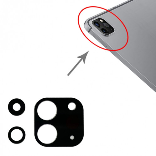 1 Définir la lentille de la caméra arrière pour iPad Pro 12.9 pouces 2021 (5ème génération) A2379 A2461 A2462 SH03671146-03