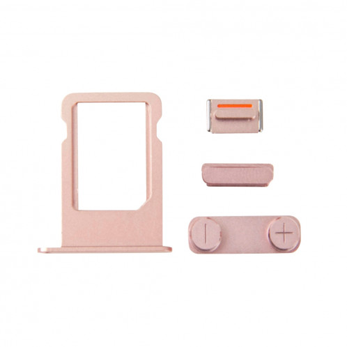 iPartsBuy pour iPhone SE Boutons latéraux + plateau de carte SIM (or rose) SI62RG1543-05