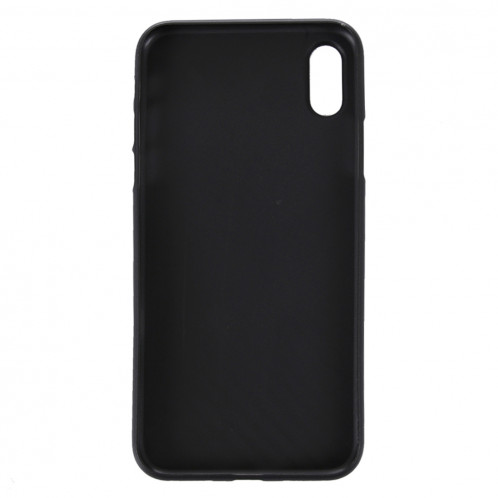 Pour iPhone X Fibre de carbone Texture PP Housse de protection arrière (Noir) SP010B1806-06