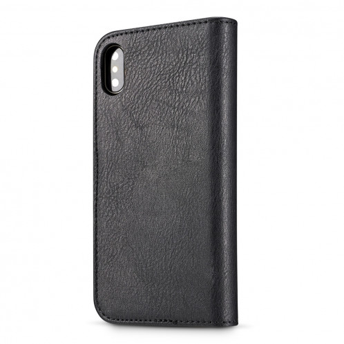 DG.MING pour iPhone X / XS Crazy Horse Texture Housse de protection magnétique amovible avec porte-monnaie et porte-monnaie (noir) SD080B520-09