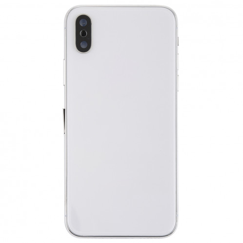 Couvercle de la batterie avec touches latérales et vibreur et haut-parleur fort et bouton d'alimentation + bouton de volume Câble câble et plateau pour cartes et adhésif de batterie pour iPhone X SH25WL983-06