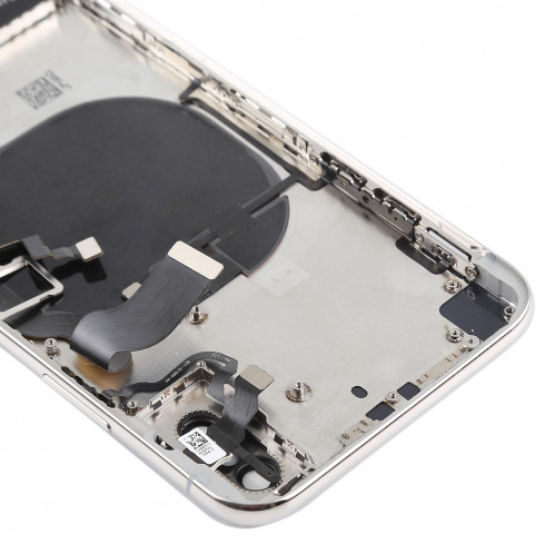 Couvercle de la batterie avec touches latérales et vibreur et haut-parleur fort et bouton d'alimentation + bouton de volume Câble câble et plateau pour cartes et adhésif de batterie pour iPhone X SH25WL983-06