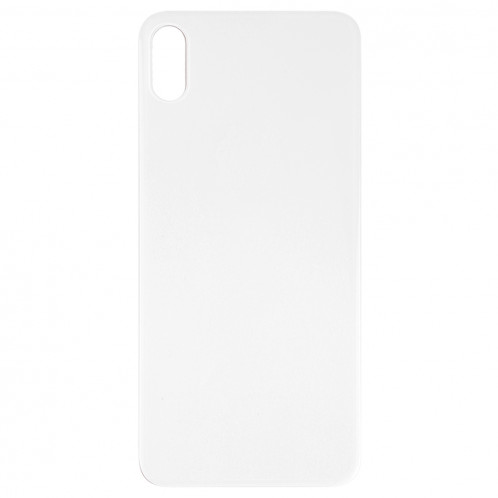 Cache-pile en verre à l'arrière avec cache pour appareil photo, grand trou pour caméra, pour iPhone X (blanc) SH34WL1248-06