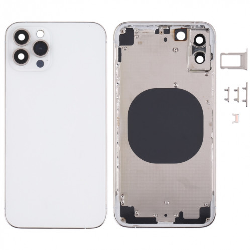 Couvercle de boîtier arrière avec apparence imitation d'IP13 Pro pour iPhone X (blanc) SH66WL165-07