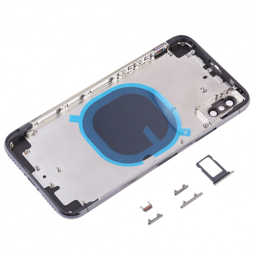 Coque arrière avec plateau pour carte SIM et touches latérales pour iPhone X (rouge) SH24RL1986-06