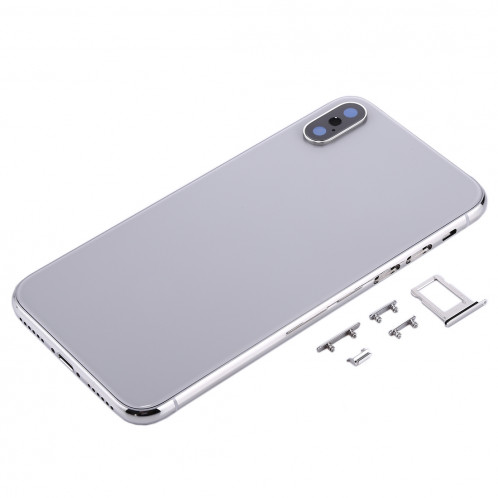 Couverture de logement arrière pour iPhone X (argent) SC24SL756-06