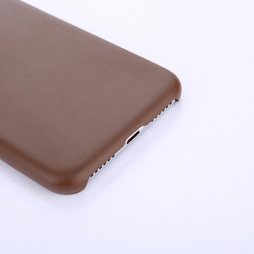 Pour iPhone X / XS anti-chute PU étui de protection arrière (marron) SH210Z758-06