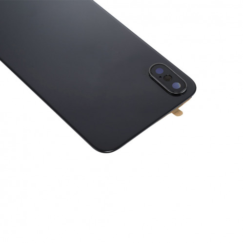 iPartsAcheter pour iPhone X Couverture arrière avec adhésif (Noir) SI02BL186-06