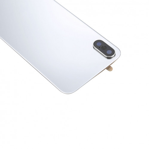 iPartsAcheter pour iPhone X Couverture arrière avec adhésif (Argent) SI02SL1381-06